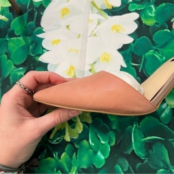 Steven By Steve Madden Anibell Peach Pink Leather Point Toe Heels Size 8.5 - Picture 7 of 16
